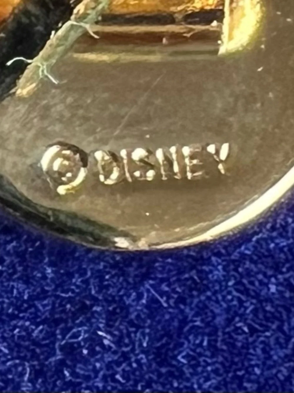 Vintage Oval Disney Mickey Mouse Gold Tone Cufflinks
